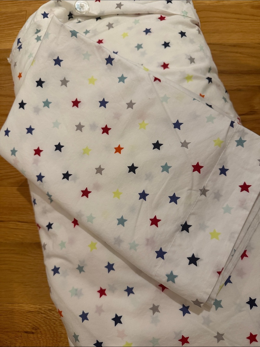 Pottery Barn Kids Organic Multi Star Twin Duvet Cover & Sham 2-Piece Set